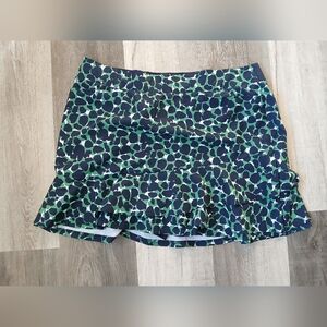 Chico's Black and Green Patterned Skirt